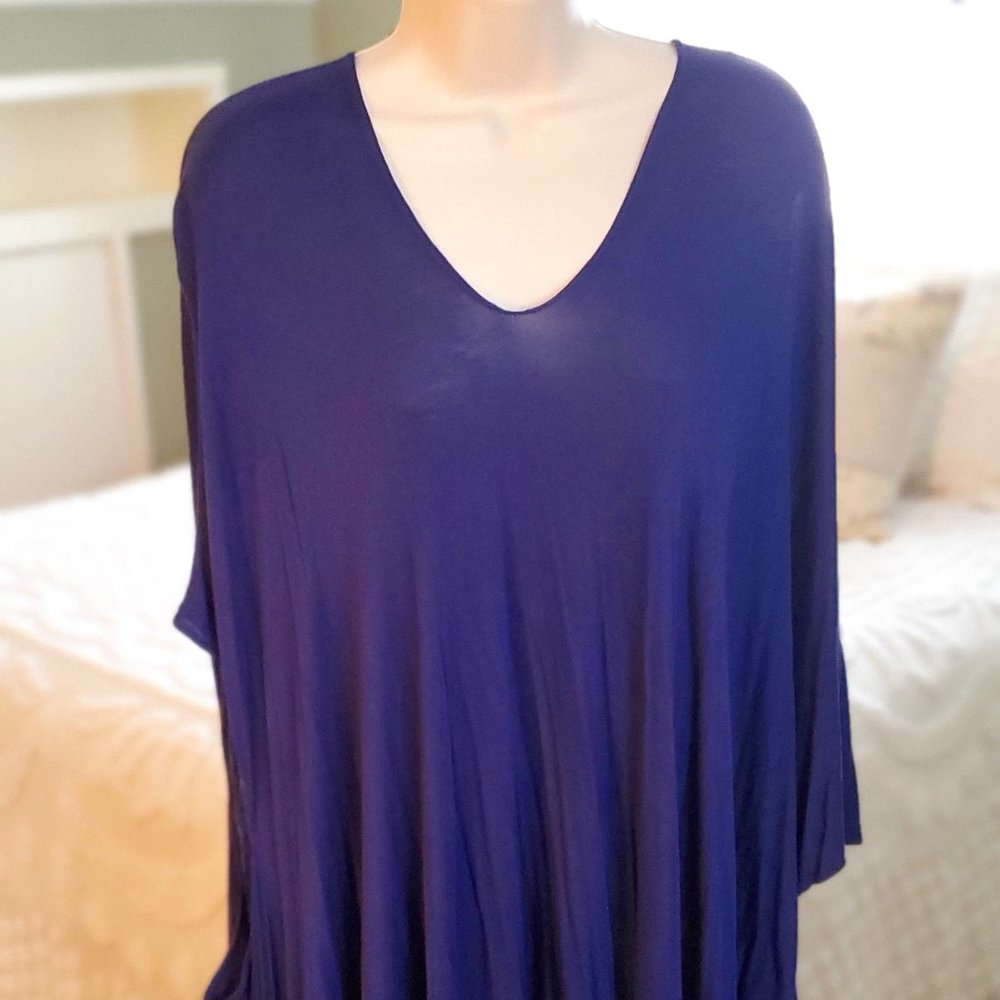 Asymmetrical Shawl Dawls Navy OneSize